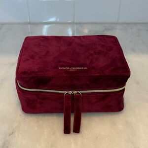 Dolce & Gabbana Velvet Cosmetic Makeup Jewelry Box Vanity Beauty Train Case